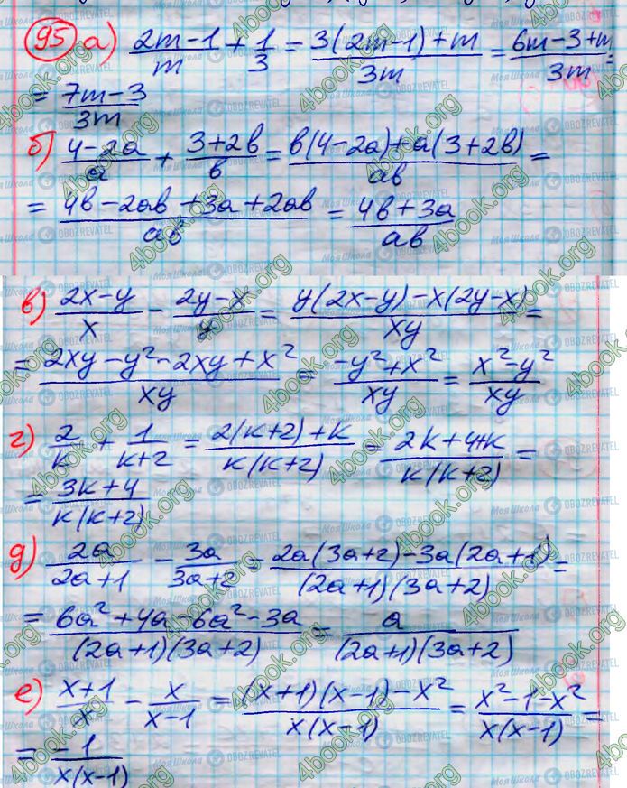 ГДЗ Алгебра 8 клас сторінка 95